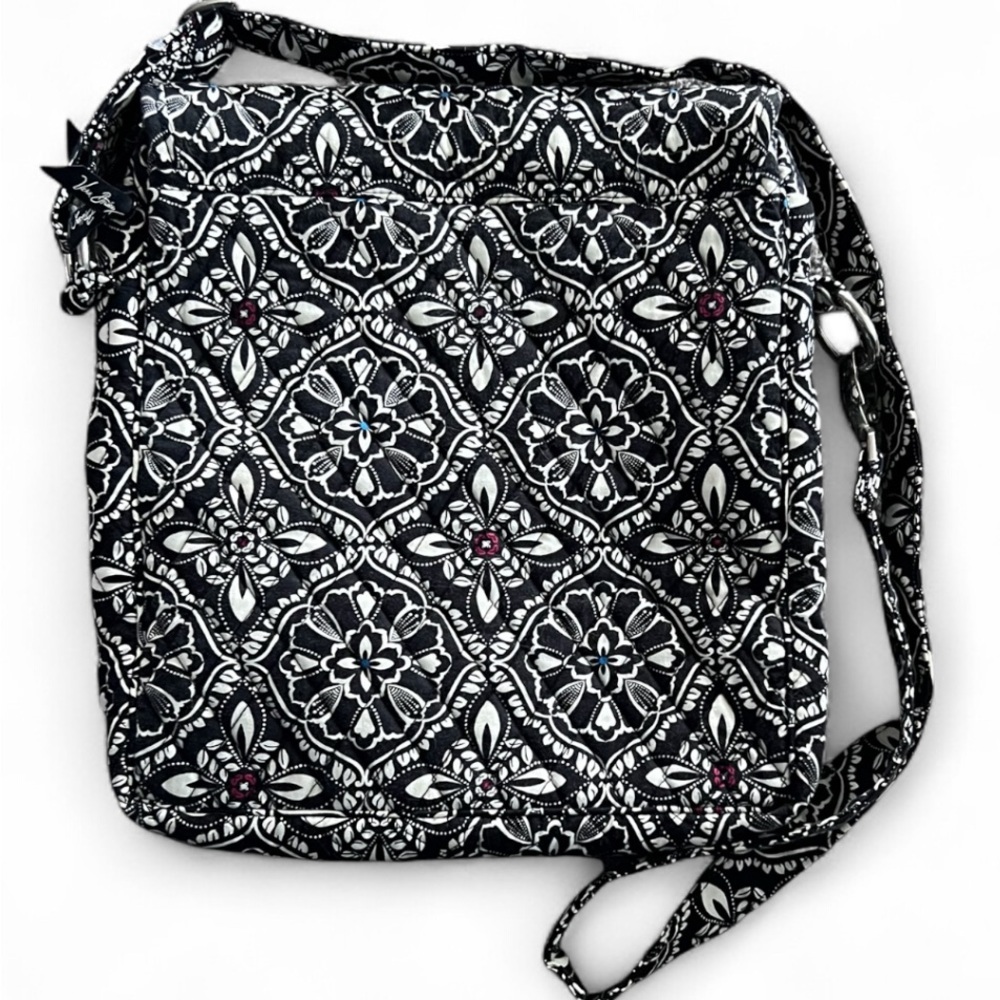 Vintage Vera Bradley Barcelona Black and Multicolor Crossbody Bag - Picture 2 of 6